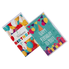 Birthday Greeting Card & Envelope - Brights